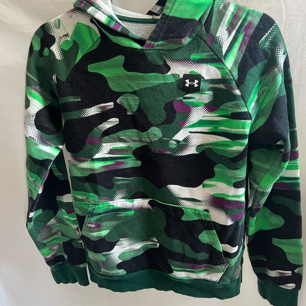 Under Armour Kids Green Camo Hoodie